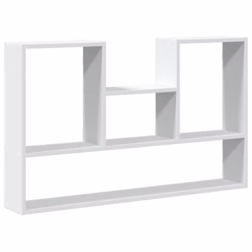vidaXL Modern White Wall Shelf in MDF, W: 99 cm, D: 15 cm, H: 60 cm