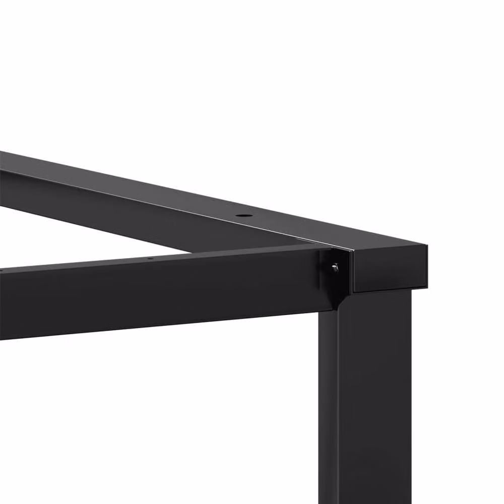 Berkfield Home O-Frame Dining Table Legs in Matt Black Steel W: 160 cm, D: 80 cm, H: 73 cm – 3