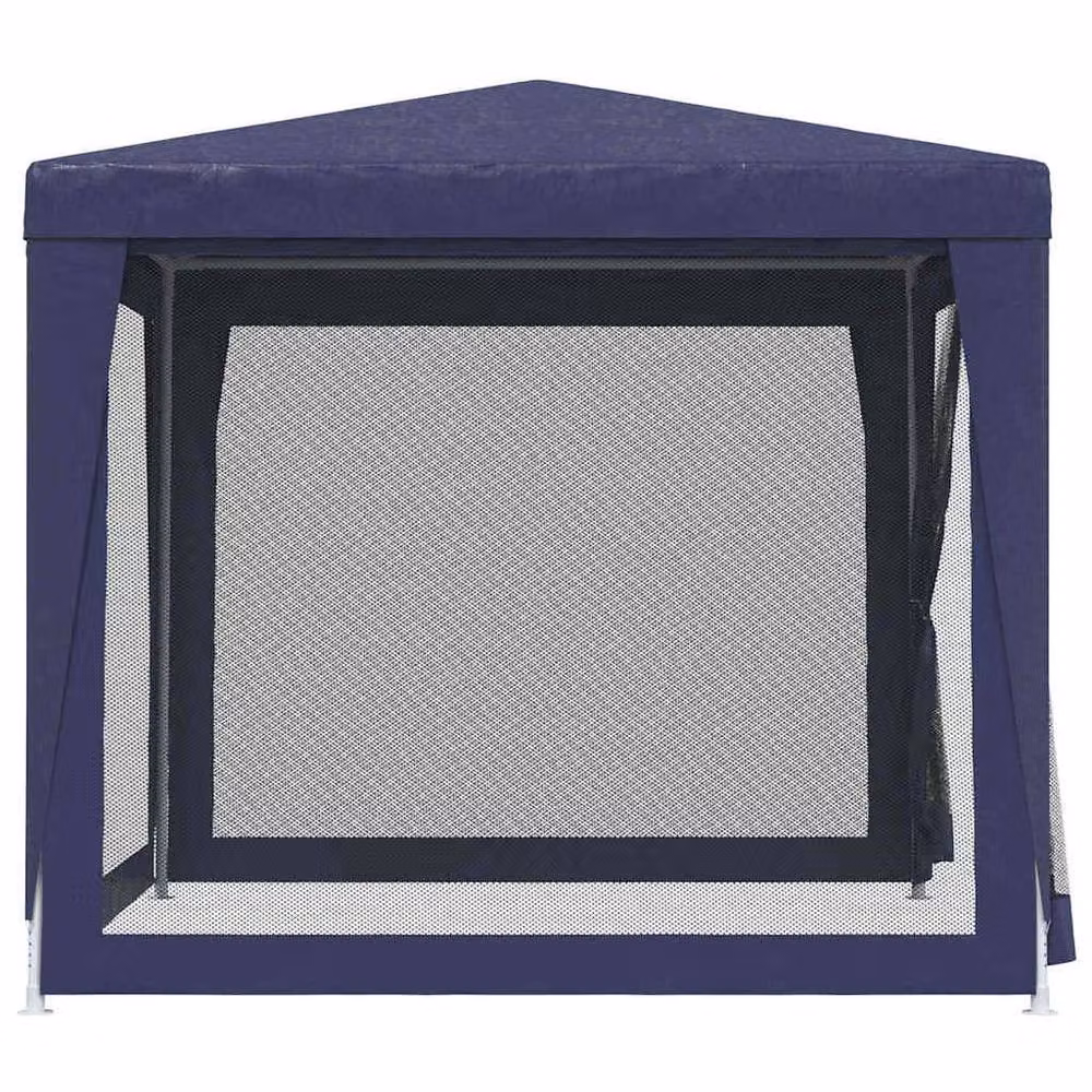 Berkfield Home Party Tent with 4 Mesh Sidewalls, Blue, W/D/H: 250 x 250 x 245 cm – 4