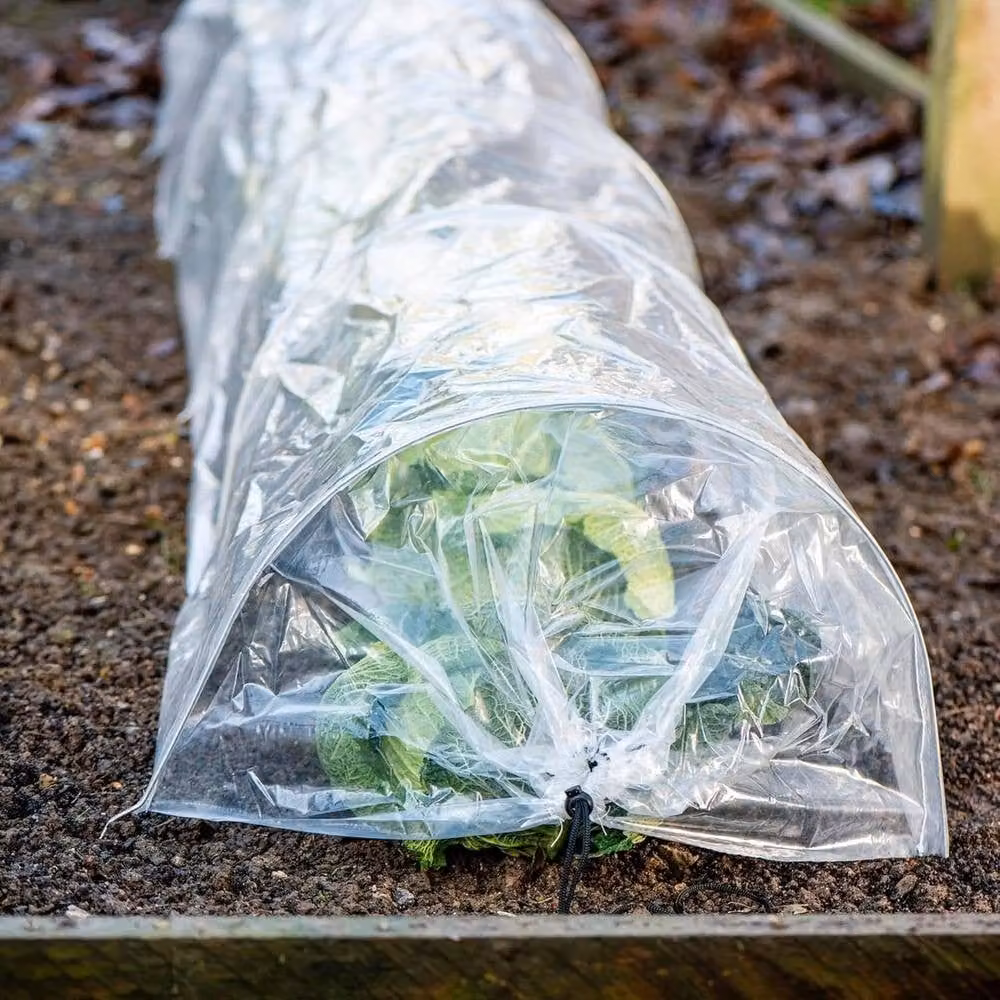 FLAVORA 3-Piece Clear PE Greenhouse Tunnel Grow Cover Polytunnel for Garden W/D/H: 100 x 15 x 15 cm – 2