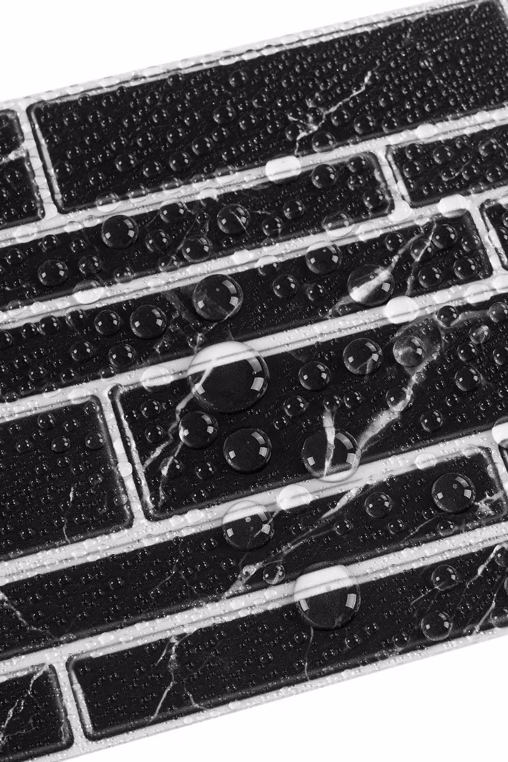 Living and Home 20Pcs Black Marble Effect Mosaic Peel and Stick PVC Wall Sticker Splashback Tiles – 3
