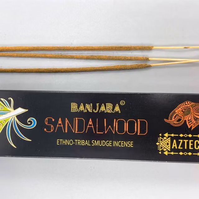 Banjara Tribal Sandalwood Aromatic Smudge Incense Sticks, Brown
