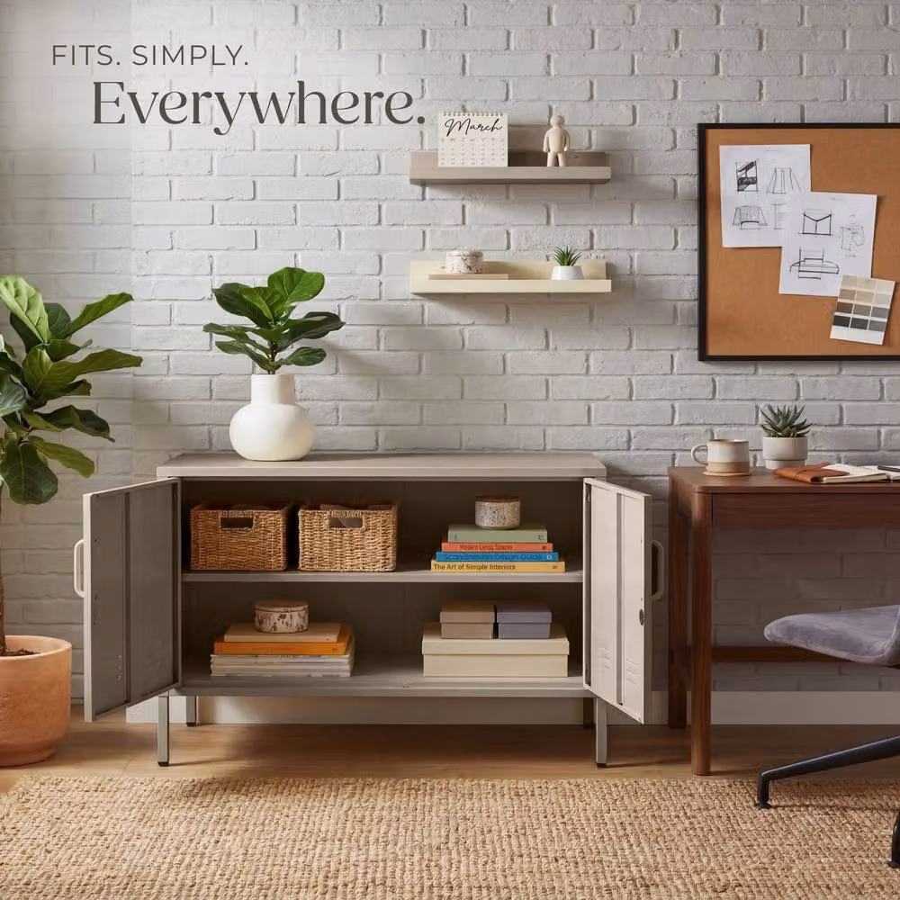 tectake Baker Sideboard in Beige with Magnetic Closure and Adjustable Shelf – 5