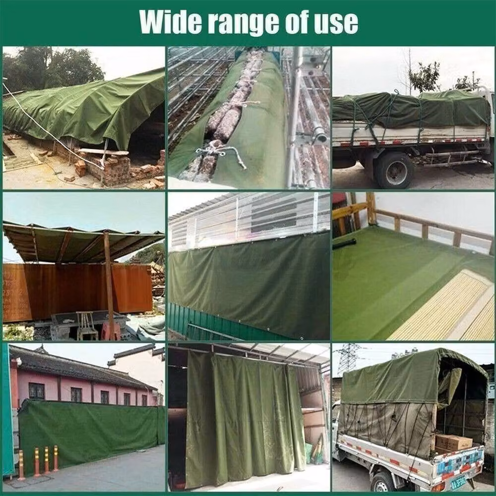 SPETLEK Heavy-Duty Army Canvas Tarp Tarpaulin in Green, 1.25kg – 5