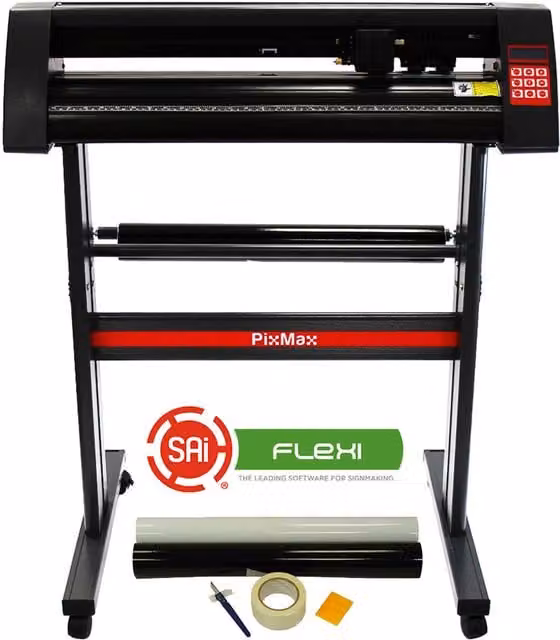 PixMax Flexi Starter Vinyl Cutter Plotter with Weeding Pack, Black