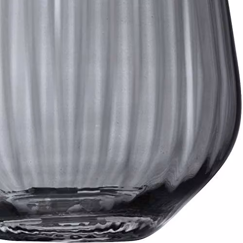 LSA International Zinc Vase in Grey, Handmade Mouthblown Glass, Height: 28 cm – 3