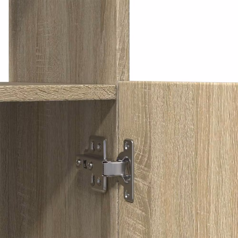 Berkfield Home Sonoma Oak Highboard in Light Brown, W/D/H: 92 x 33 x 180 cm – 3