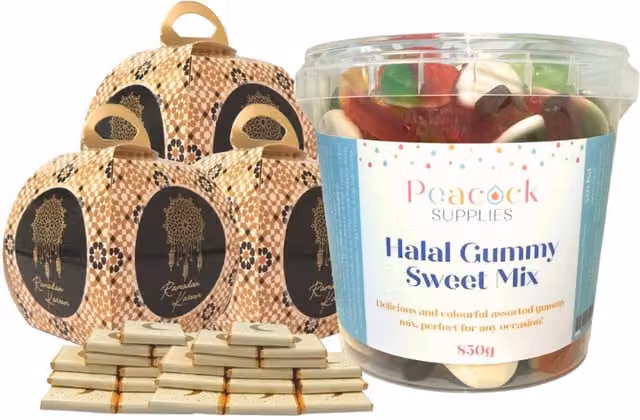 Peacock Supplies Party Favours Bundle with Filler, 10 Pack, Black and Pink Ramadan Eid Theme