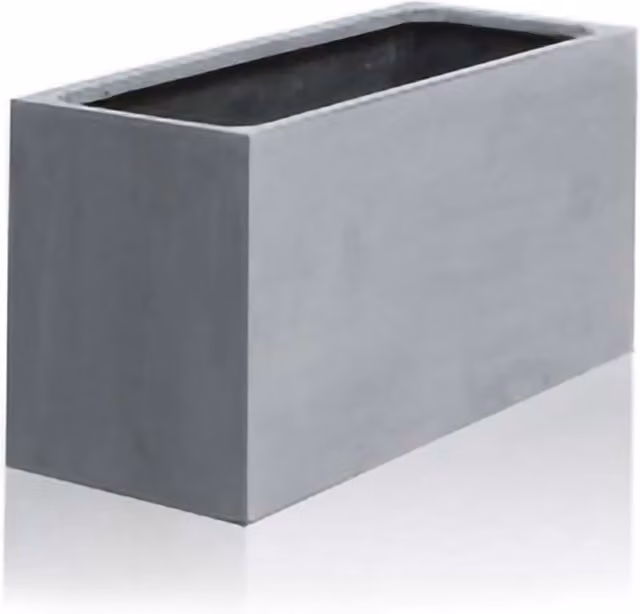 Primrose Grey Polystone Rectangle Trough Planter Tub