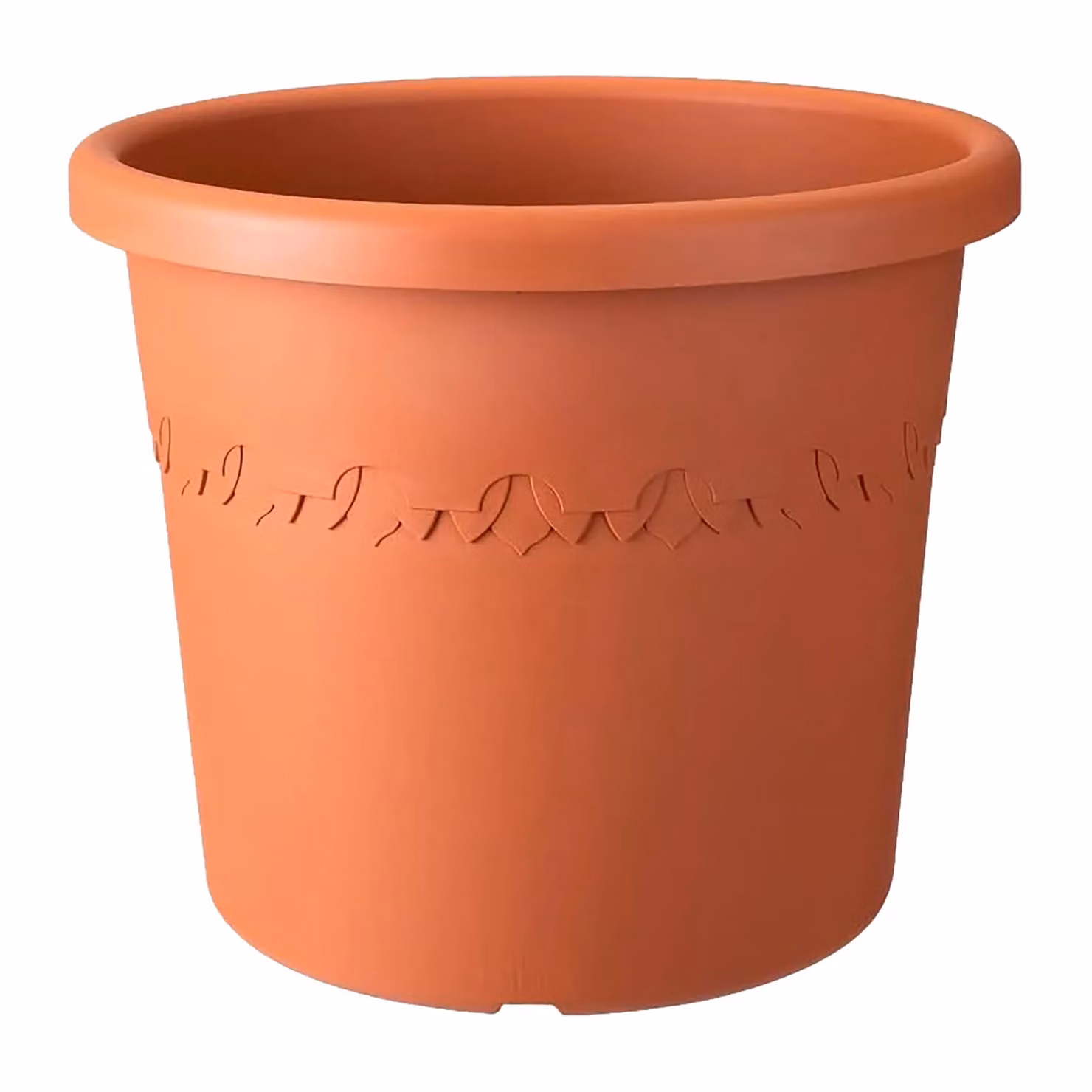 Simpa Algarve Plastic Outdoor Planter Pots, Set of 2, Anthracite, Brown or Orange, H 17.6 cm x Dia 21 cm – 2