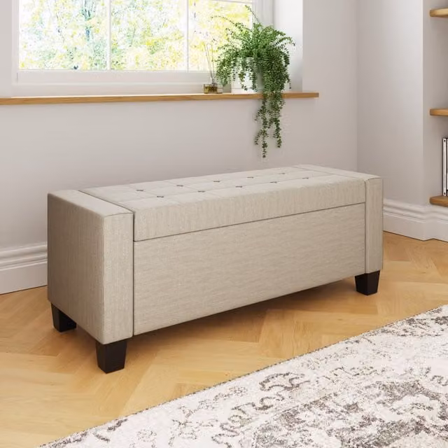 GFW Verona Ottoman Bench in Beige