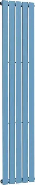 Lux Heat Flat Coloured Vertical Radiator in Blue, H 180 cm x W 35 cm