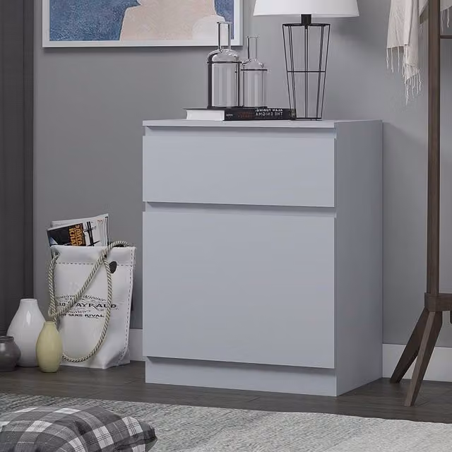 FWStyle Modern No Handle Style Compact Sideboard in Matt Grey
