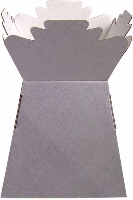 Kingsbury Gifts Flower Transporter Box Living Vase in Silver and Grey
