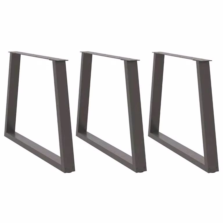 Berkfield Home V-Shape Dining Table Legs, 3 Piece Steel Set in Anthracite, H: 72 cm, W: 90 cm