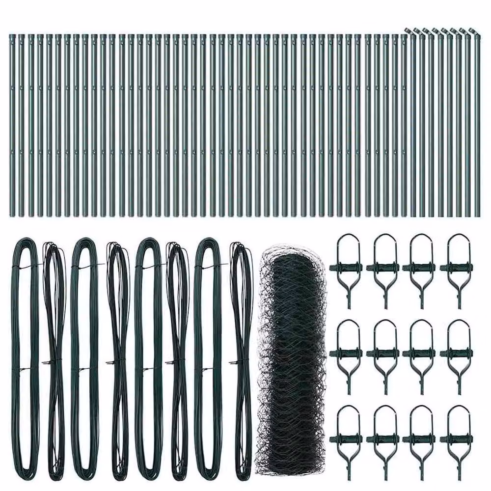Berkfield Home Green Steel Hexagon Fence, 0.6 x 100 m – 4