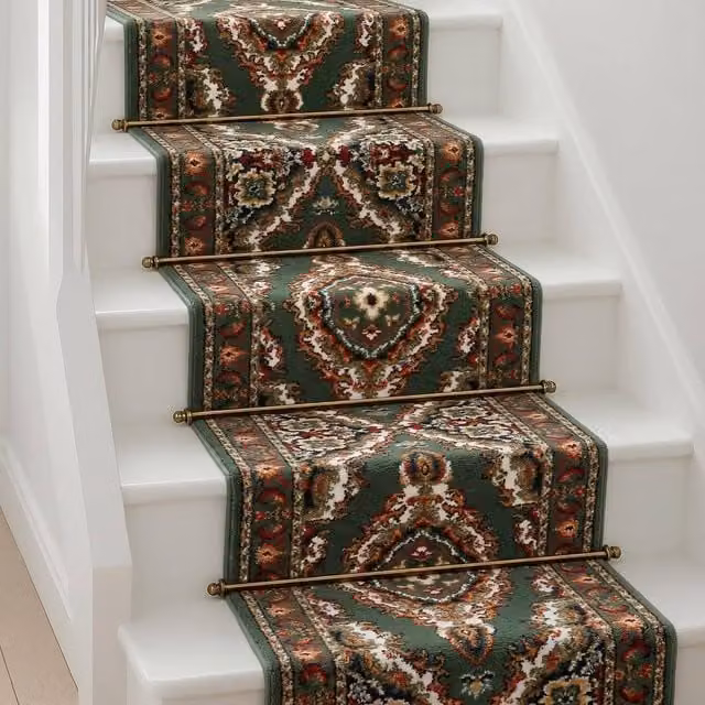 Bravich LTD Texas Medallion Traditional Hallway Runner Rug, Green, W: 60 cm, L: 240 cm