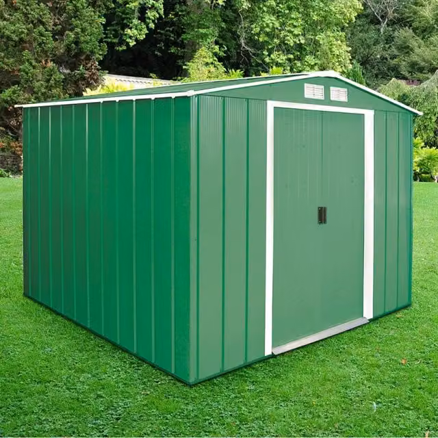 BillyOh Partner Apex Metal Shed in Green