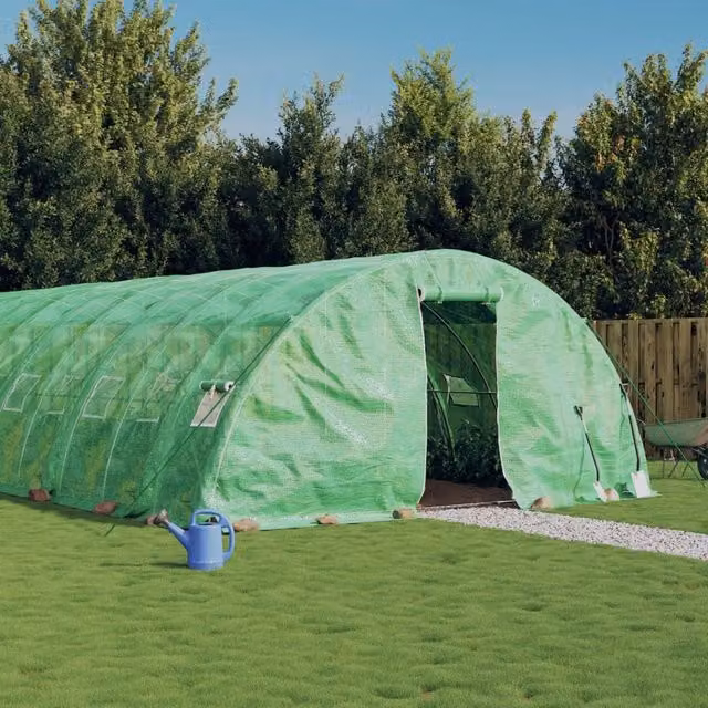 Berkfield Home Green Steel Frame Freestanding Greenhouse, W/D/H: 600 x 400 x 230 cm – 1