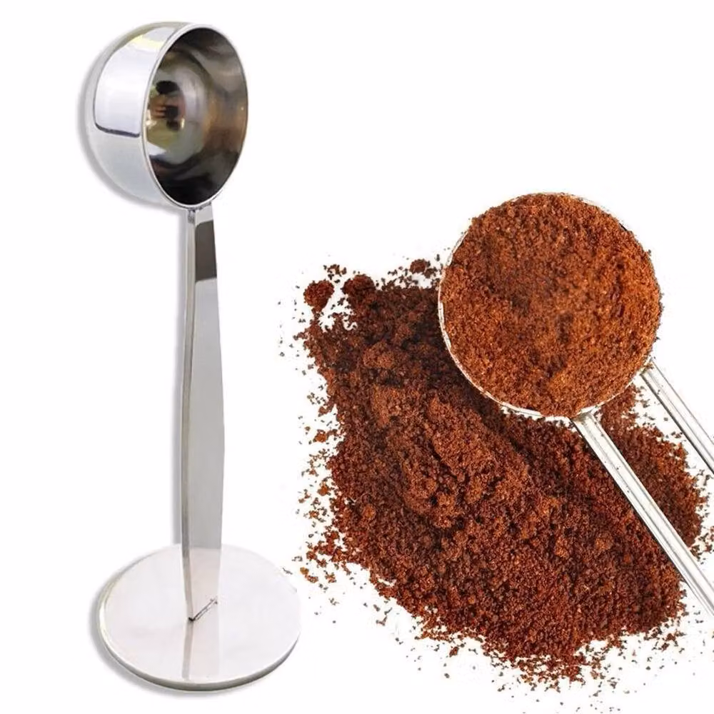 PAWNORA 2 in 1 Silver Stainless Steel Coffee Tamper and Measuring Spoon Scoop – 2