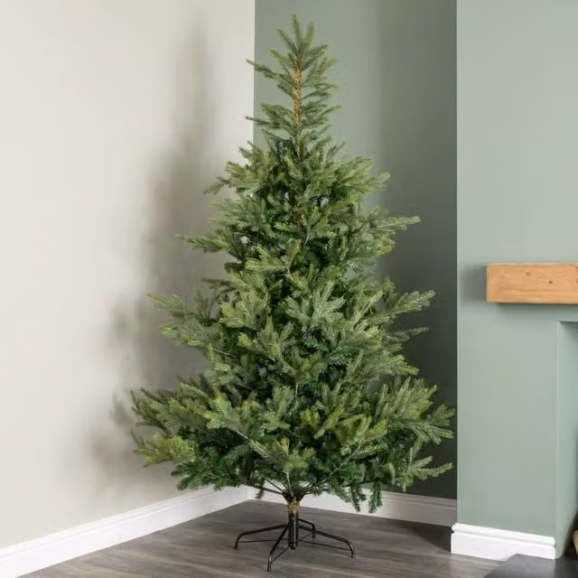 Samuel Alexander Green Grandis Fir Artificial Christmas Tree with Metal Stand, H 180 cm x W 132 cm x D 132 cm – 1