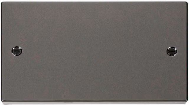 SE Home Black Nickel 2 Gang Blank Plate – 1