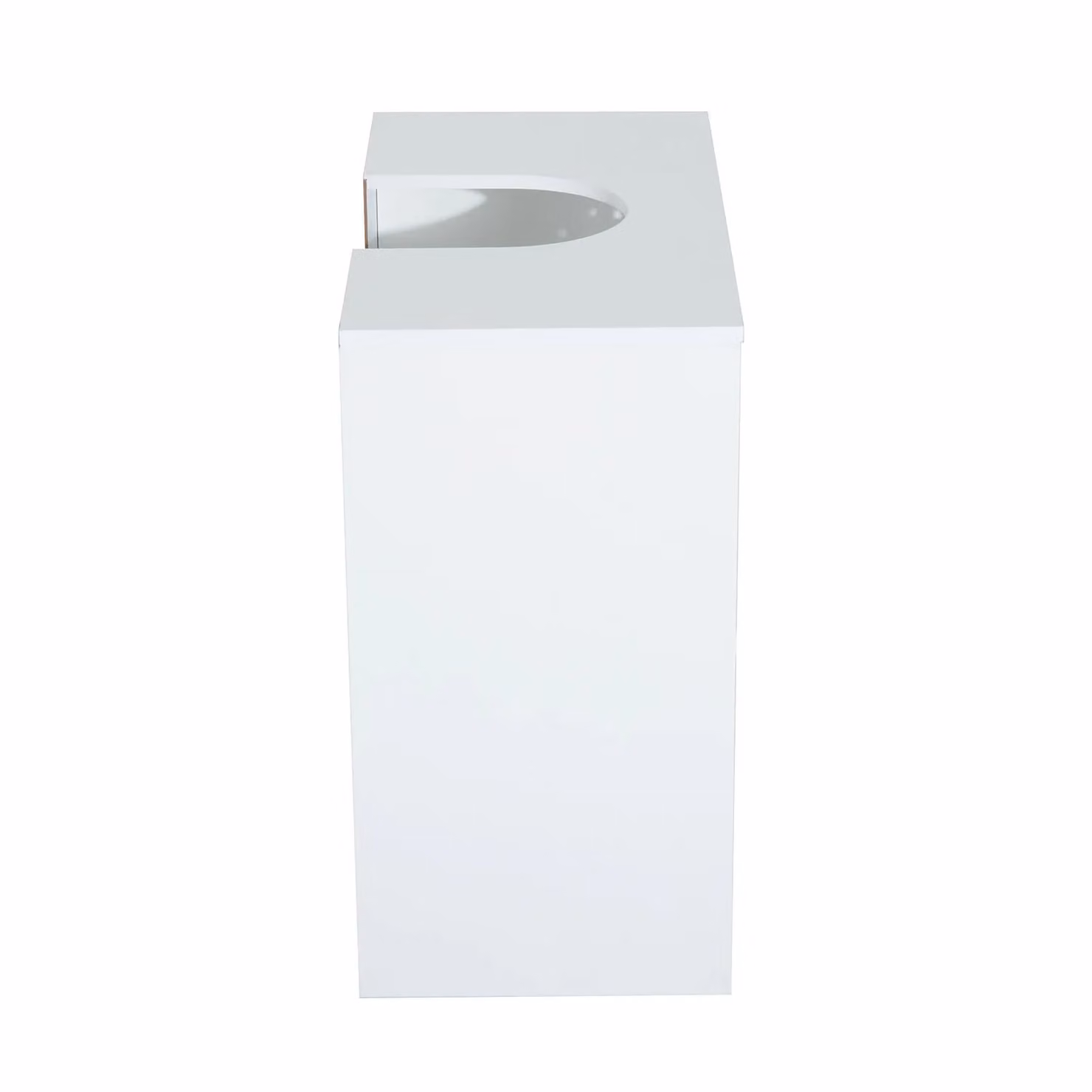HOMCOM Modern White Wooden Under Sink Bathroom Storage Cabinet with Hinged Double Doors and Internal Shelves – 2
