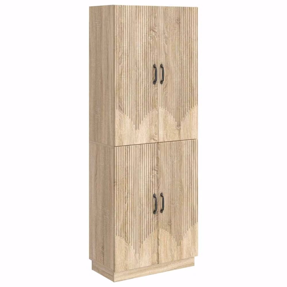 Berkfield Home 2-Piece Sonoma Oak Cabinet Set in Brown – 2