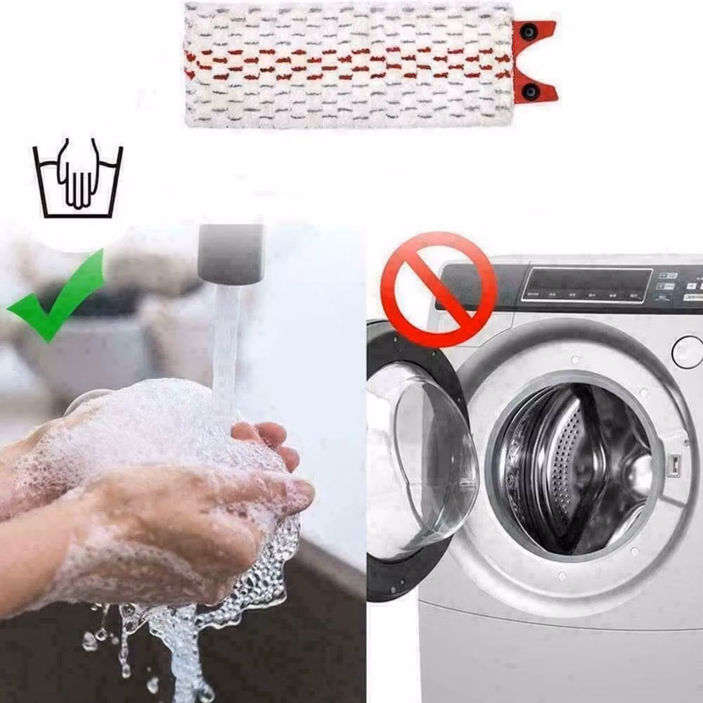NESTLUNE 2-Piece White Replacement Refill Mop Heads for Vileda Spray Mops, W/D/H: 100 x 15 cm – 4
