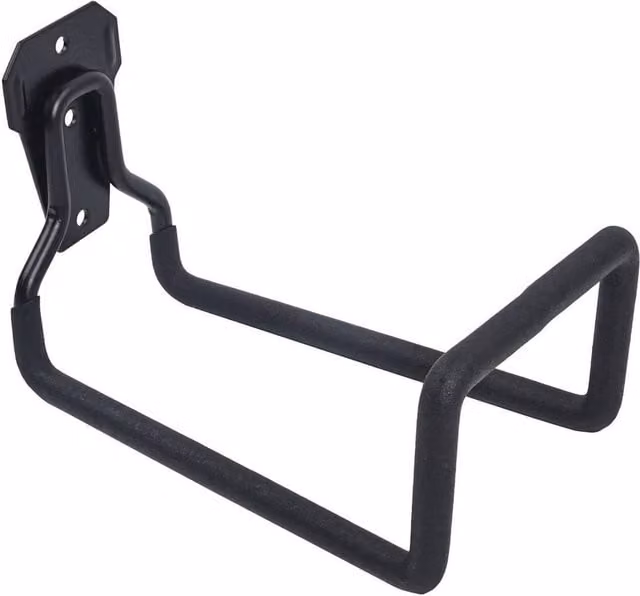 Kelvenix 2-Pack Metal Wall Mounted Garden Hose Pipe Hanger Holder in Black, Width: 100 cm