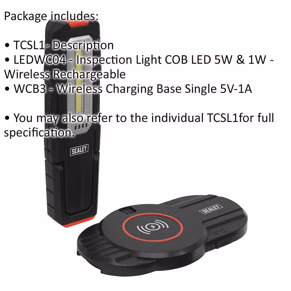Loops Slim Magnetic Inspection Light with Wireless Charging Base, Black and Multicolour RGB LED – 2