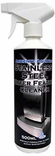 Primrose Ambienté Stainless Steel Water Feature Cleaner in Silver and White