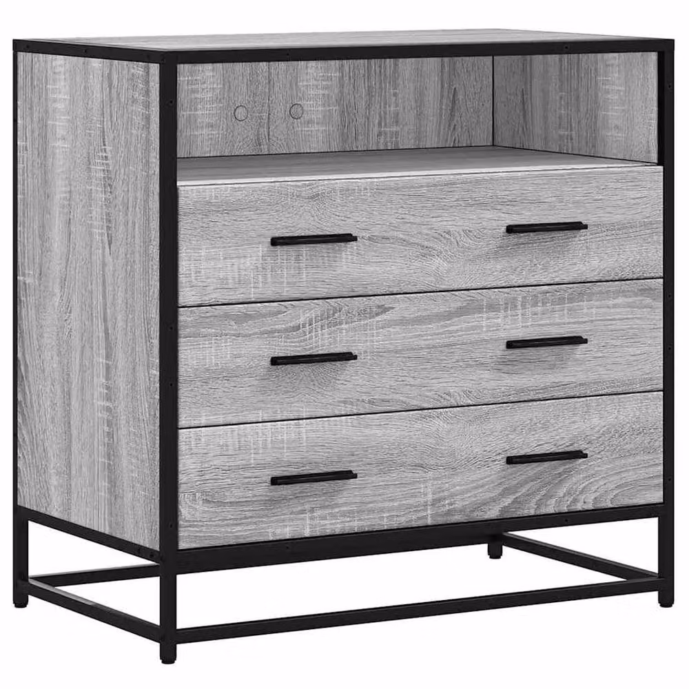 Berkfield Home Elegant Drawer Cabinet in Grey Sonoma, W/D/H: 70 x 41 x 70 cm – 3