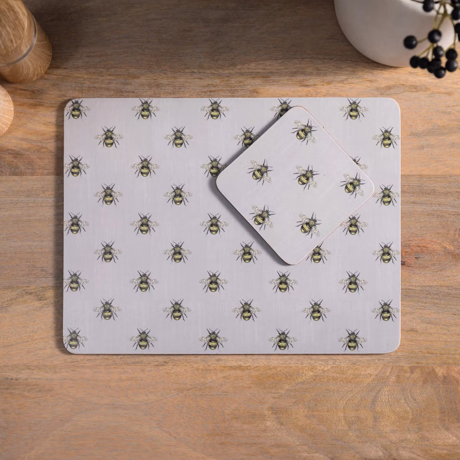 Creative Tops Set of 4 Square Absorbent Coasters, Grey, W/D/H: 10.5 x 10.5 x 2 cm – 3