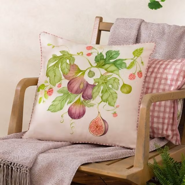 Voyage Maison Fig Gardens Printed Outdoor Cushion, Purple Multicolour, W/D/H: 43 x 43 x 43 cm – 1