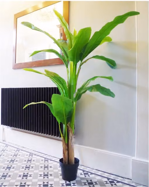 Botanik UK Artificial Green Tropical Banana Tree Tabletop Plant