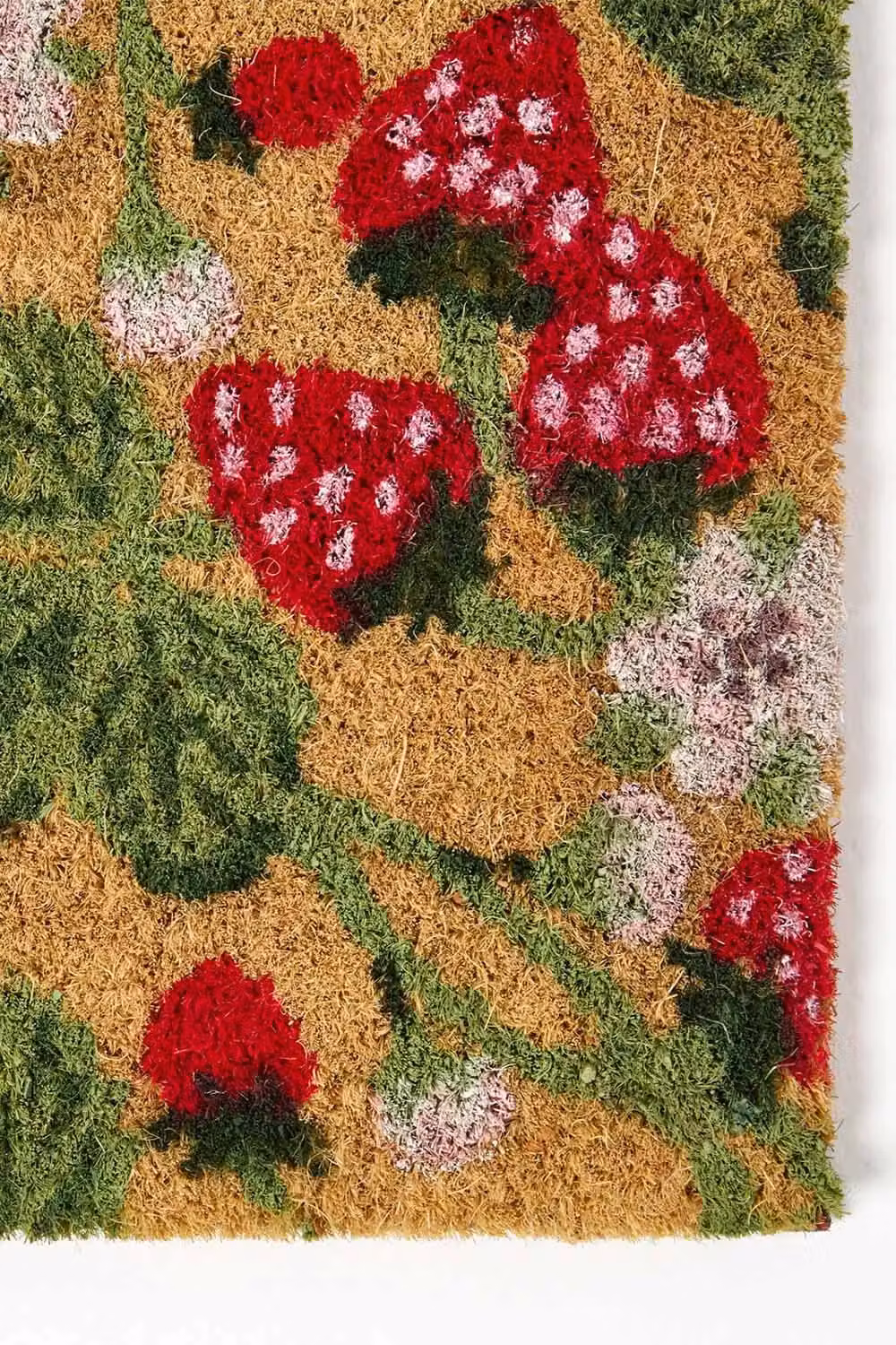 Homescapes Strawberry Non-Slip Coir Doormat, Red and Multicolour, W/D: 60 x 40 cm – 2