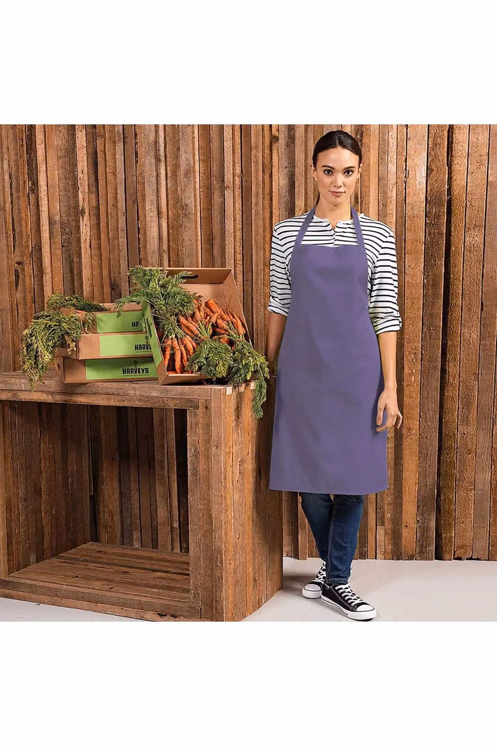 Premier Colours Poly-Cotton Professional Bib Apron in Purple – 2