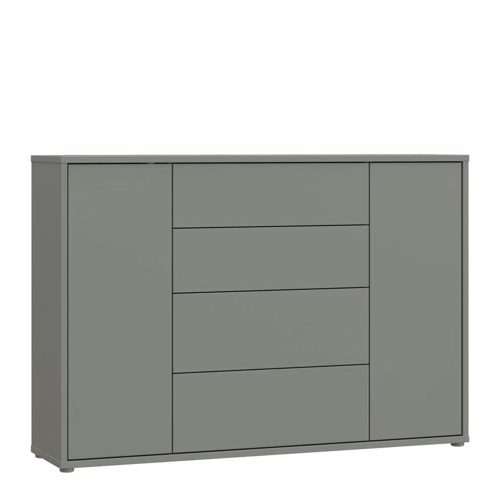Furniture To Go Alice Springs Sideboard in Sage Green with 4 Drawers and 2 Push Open Doors – 2