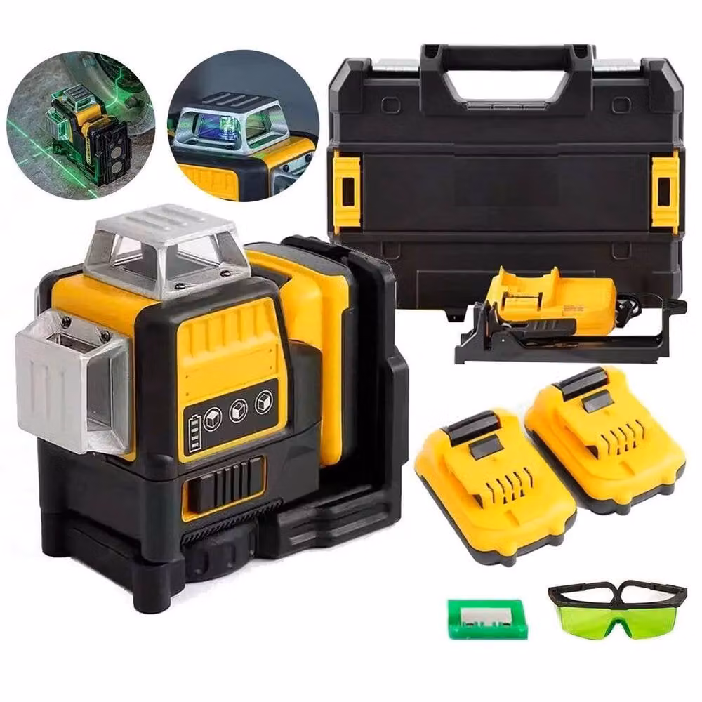 NESTLUNE 360 Laser Level Set with 2 Batteries and Charger in Black, W: 1000 cm, H: 52 cm – 4