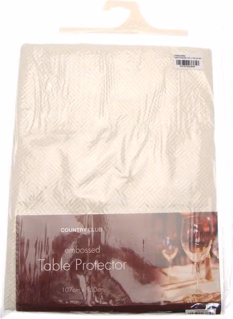 Terrys Embossed Table Protector in Beige and Transparent PVC