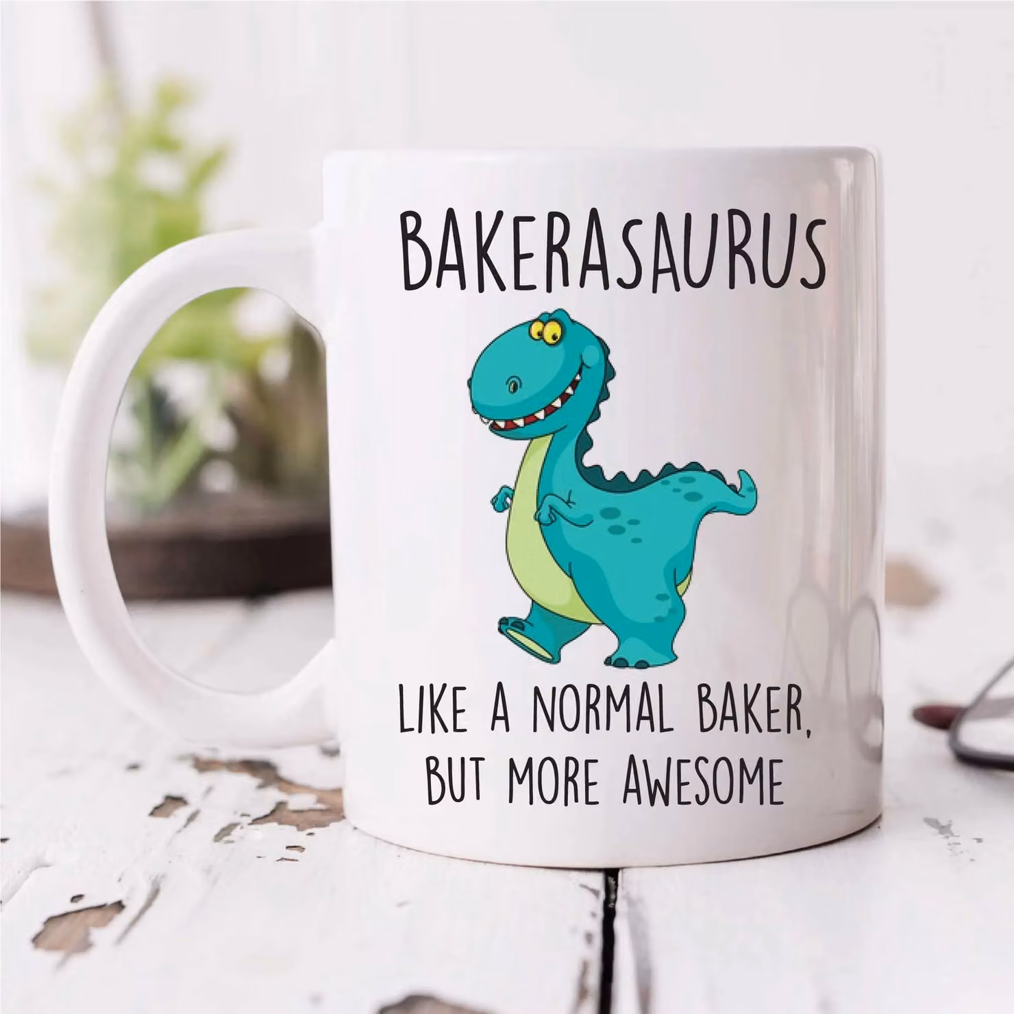 60 Second Makeover Bakersaurus White Ceramic Mug – 2