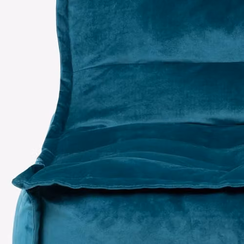 icon Dolce Velvet Bean Bag Lounger Set of 2 with Filling, Petrol Blue – 5