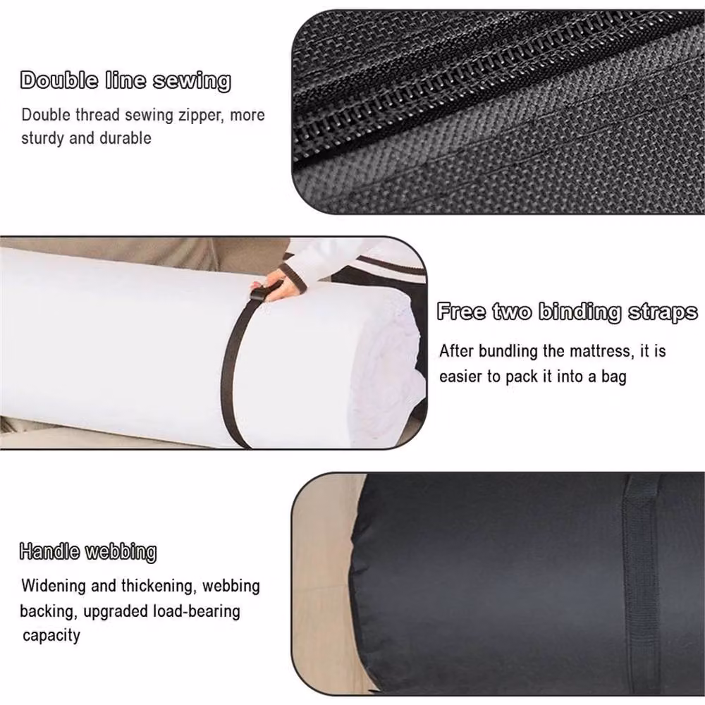 Nordara Campervan Mattress Topper Storage Bag in Black – 3