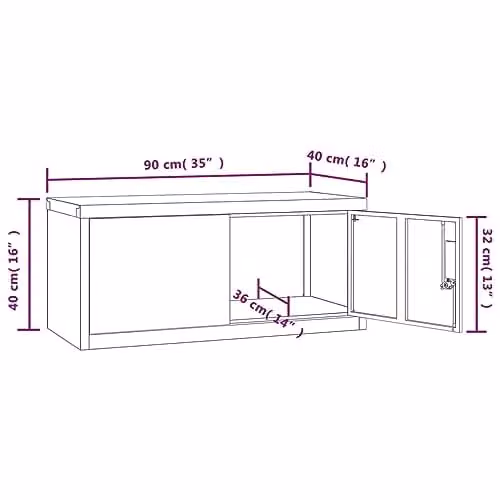 vidaXL Metal File Cabinet in White with Lock and Adjustable Shelves, W: 90 cm, D: 40 cm, H: 130 cm