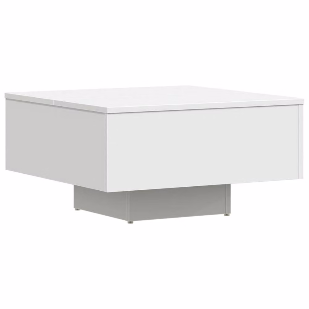Berkfield Home Modern White Square Coffee Table in Matt Engineered Wood W/D/H: 60 x 60 x 31.5 cm – 2