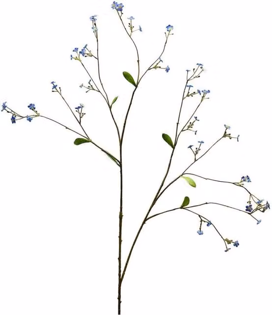 KDMD Botanica Blue and Green Gypsophila Floral Spray, Height: 113 cm