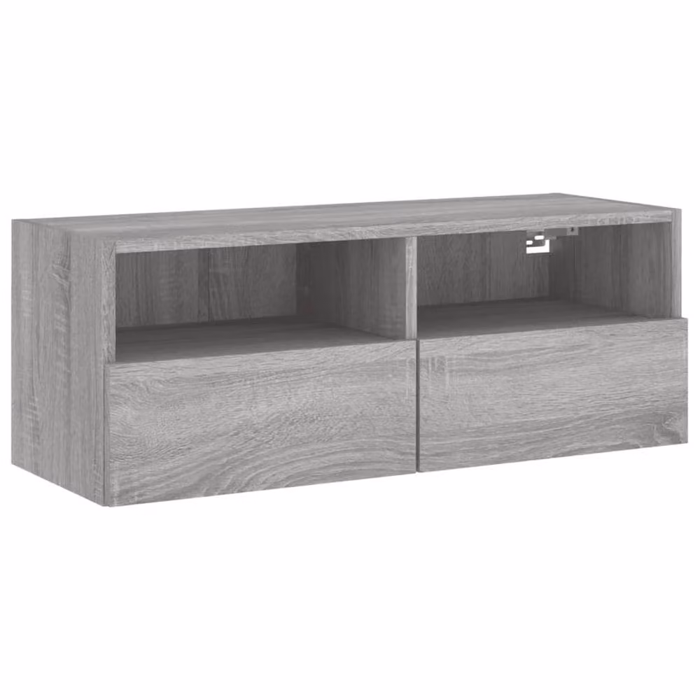 Berkfield Home Grey Sonoma TV Wall Cabinet in Engineered Wood, W/D/H: 80 x 30 x 30 cm – 3