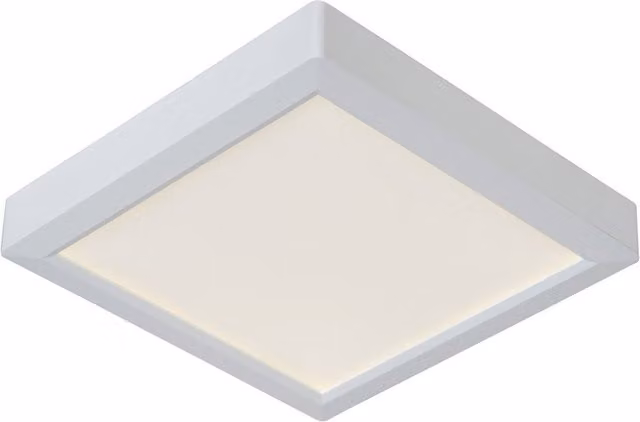 Lucide Modern Square LED Flush Ceiling Light in White
