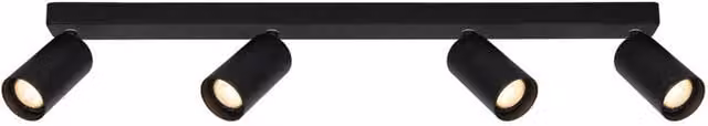 Netlighting Nesto Modern Ceiling Spotlight Bar in Black with 4xGU10